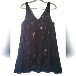 Anthropologie Maeve Eyelet Swing Dress size M